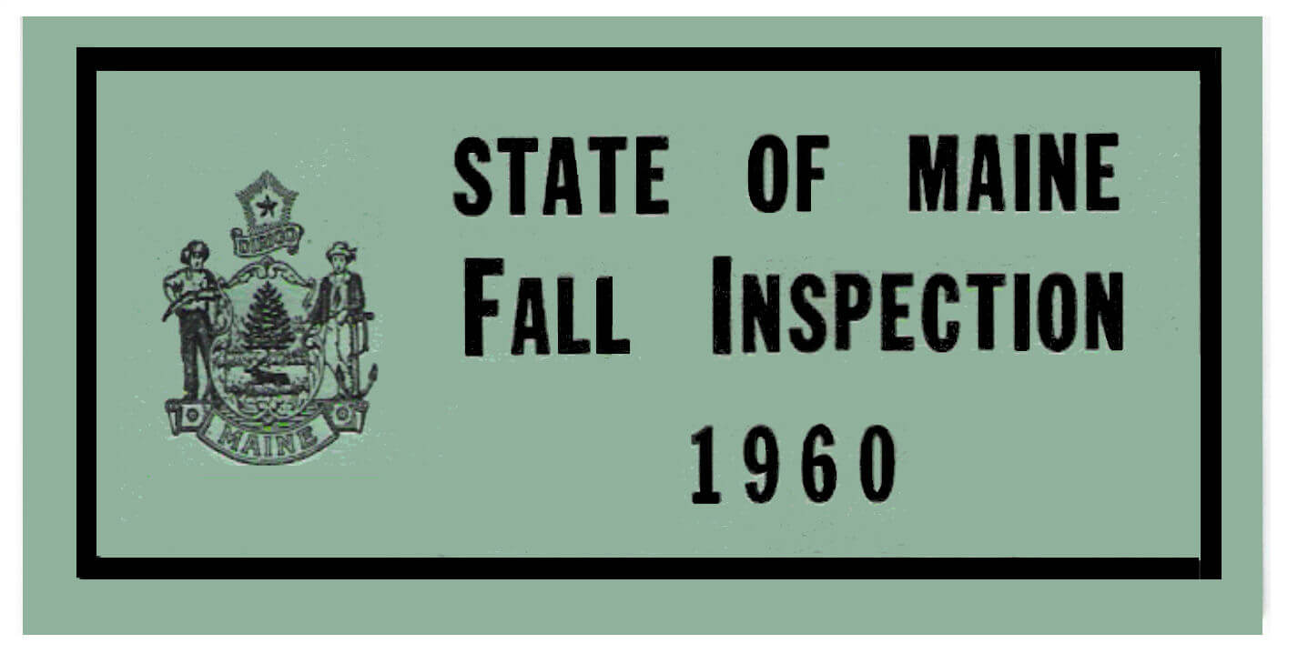 (image for) 1960 Maine FALL INSPECTION sticker